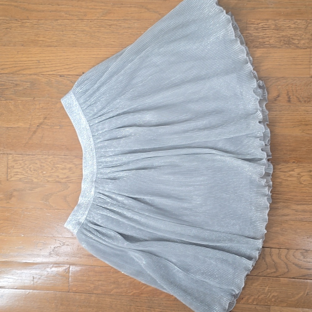 THEREABOUTS BRAND GIRL'S SPARKLING SILVER LINED SKIRT SIZE MEDIUM 10-12